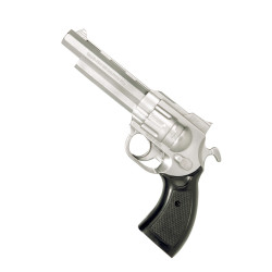 Revolver stříbrný plastový